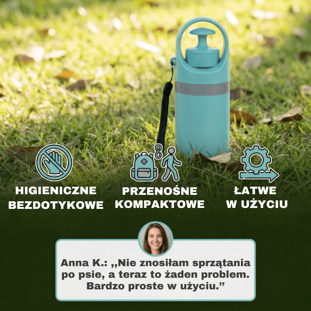 CleanPaw - łopatka do zbierania odchodów bez dotykania + gratis 15 woreczków