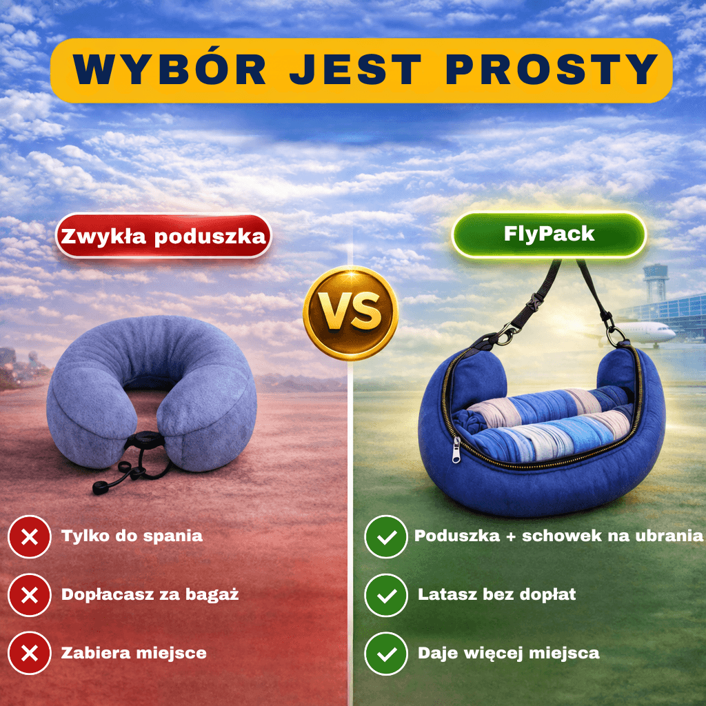 FlyPack – poduszka podróżna na ubrania
